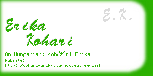 erika kohari business card